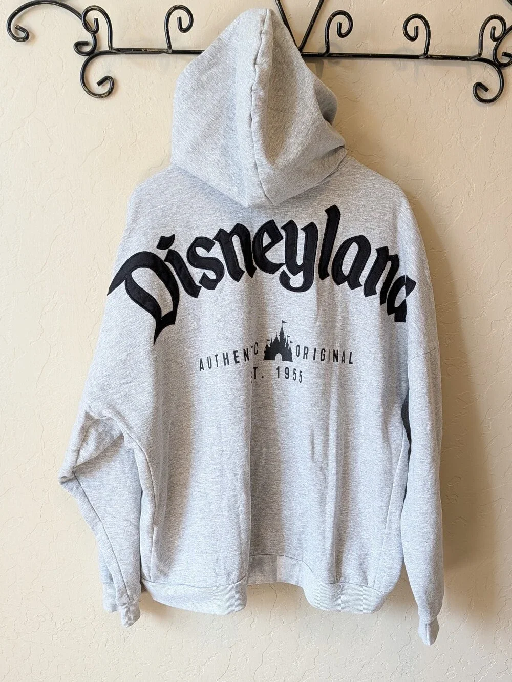 Disney Gray Disneyland Authentic Original Logo Full Zip Hoodie - Picture 1 of 5